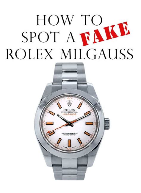 how to spot a fake rolex milgauss|missing rolex moniker.